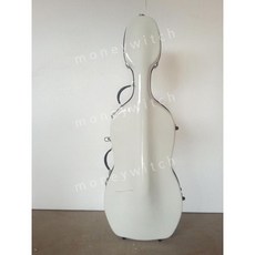 첼로 1/2 케이스 보관 가벼운 바퀴 경량 섬유 하드 탄소 악보 현악기 유리 휴대용 상자, 2. 베이지, 1개