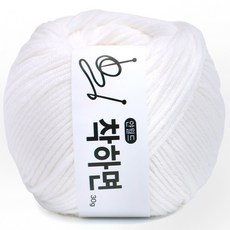 착하면 30g 뜨개실 얀월드 얀메이크, 1개, 001. 스노우 30g