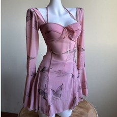 長袖連體裙式泳衣 鋼托聚攏遮肉顯瘦 適合泡溫泉度假