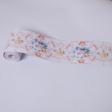 ibooooo 自黏花卉裝飾腰線壁紙貼紙 10cm*10米, 001腰線貼10cm*10米