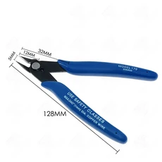 3D 프린터 도구 키트 전자 와이어 대각선 트리밍 나이프 스크레이퍼 디버링 커터 세트 트위저 부품, 06 Diagonal pliers