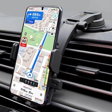 세이보링 차량용 대쉬보드거치대 핸드폰 흡착식 거치대, 블랙, 1개