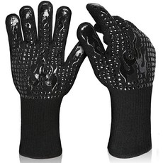 고온 내성 장갑 오븐 바베큐 단열 전자레인지, 블랙 플레임 x 1개