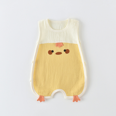 GUEFOON純棉無袖嬰幼兒連身衣