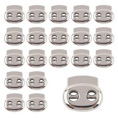 코드락 스토퍼 끈조절 의류 가방 후드 스토퍼-07 돼지코 스토퍼, 20개, 니켈(소)