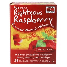 now 女用覆盆子茶 不含咖啡因, 24件, 2克