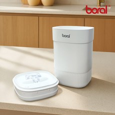 진공 밀폐형 음식물 쓰레기통 3L 손잡이 냄새차단 벌레차단 봉투홀더 자취선물 집들이선물 신혼선물, 1개