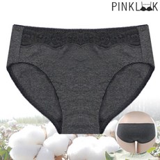 핑크룩 해피로 코튼팬티 미디여성팬티1종 차콜