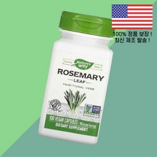 네이처스 웨이 로즈마리 잎 식물성 베지캡슐 100캡슐 350mg Nature's Way Rosemary Leaf 100 Vegan Capsules per Capsule, 100, 1