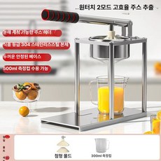 채움도트 다기능수동착즙기 가정용 스텐 스퀴저, 뾰족 304 스테인리스 스틸 주서기 300ml, 기본 모델명/품번