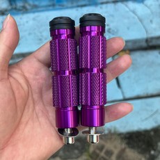 퍼플 CNC 오토바이 자전거 EBike 조수석 풋 페그 슈퍼73 리어 세트 풋레스트 M8 풋페그 페달 전기 자동차 스쿠터 미니 더트 바이크 고 카트 설치 구멍 8mm