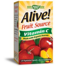 Nature's Way 然萃維 Alive西印度櫻桃維他命C植物膠囊, 120顆, 1罐