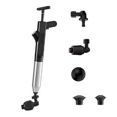 미니플 스나이퍼 일체형 스틸 초강력 에어 뚫어뻥, 블랙