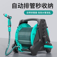 熱銷【櫥窗好物】台灣出貨 洗車高壓水槍水管軟管家用接自來水沖地噴頭澆菜澆花神器收納套裝, 金屬噴槍包膠水槍【一鍵開關/輕,【自動排管 免安裝】12.5米防