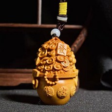 黃楊木 聚寶盆 手把件, 如圖所示, 1個