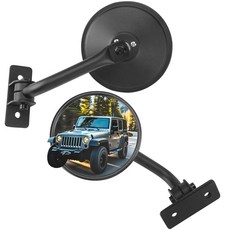 JOYTUTUS 랭글러 JK TJ 1997-2018과 호환되는 업그레이드된 라운드 미러 도어 오프. 진동 및 흔들림 없음 오프 드라이빙용 쉬운 설치