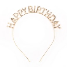 생일파티 머리띠, 금속보석머리띠 - 16.골드
