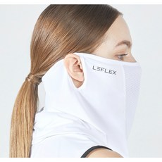 LEFLE高爾夫超涼感運動防曬面罩，高爾夫防晒登山跑步馬拉松賽必備, 白色, 1個