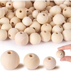 우드볼 DIY 공예 비즈 부자재 마크라메 재료 우드비즈 나무구슬, 20mm, 50개