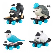 M.M小舖 BANDAI 轉蛋 扭蛋 溜滑板動物們 02 P2 滑板 運動 極限運動 全4款, 1個, 不補  整套 4A971