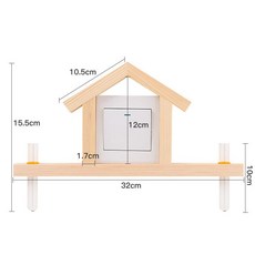 원목 스위치 벽면 보호 커버 귀여운 디자인 인테리어, 수경재배병 2개 포함 집