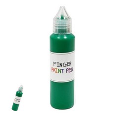 [팔마누] 그림교구 미술놀이 미술교육 핑거 페인트펜 낱색 50ml 초록