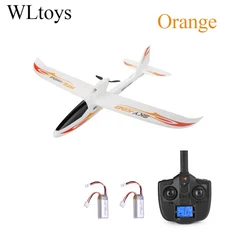 WLtoys F959s RC 비행기 3CH 2.4G 6 축 자이로 스코프 200 미터 거리 고정 날개 항공기 장난감 선물, 06 Orange 2 Battery