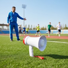 사이렌 휴대용 미니 메가폰 접이식 확성기 안내용, 1개