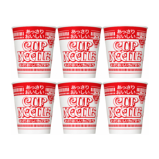 닛신 일본 라면 컵누들 오리지널 담백한 맛 57g, 6개 세트