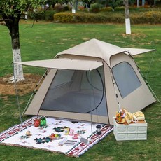 3인용 원터치 자동텐트 방수 캠핑 자동 텐트 설치