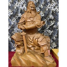 京綸 1尺6 關公 壓劍體 檜木 關聖帝君 協天大帝 文衡聖帝 神像, 1個