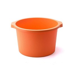 恆澍 加厚深桶 塑料泡腳桶, 1個, 15L 沙糖橘 按摩足浴桶