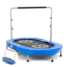 [구마누] 가정용트램펄린 트럼플린 방방이 트램폴린 2인용 타원형 트램펄린 파스텔 블루