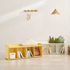 레이디가구 키디 1단 낮은 책장 1100, 아이보리_자작엣지