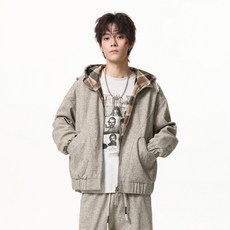 2026春季新款潮牌美式復古連帽衛衣情侶長袖開衫外套運動休閒夾克上衣