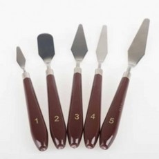 픽스테라 스파츄라 화장품스파츌라 팔레트나이프 유화도구 페인팅나이프 세트 5P, 상세페이지 참조