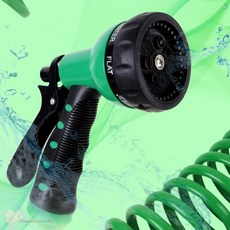 매그놀리아웍스 고압 코일 호스 원예용호스분사기 물호스분사기커넥터 물청소호스분사기 베란다호스분사기 물호스분사기헤드, 15M, 초록, 15m