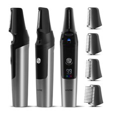 비브르 LED 바디트리머 제모면도기 셀프왁싱 가정용, 블랙그레이