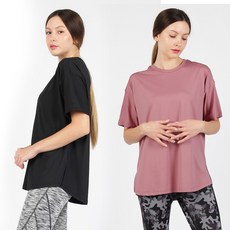 JoyHolly 1+1 女式瑜伽上衣長袖長 T恤寬鬆版型普拉提 T恤運動裝日常護臀