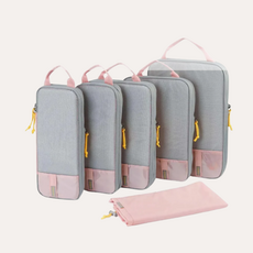 BAGSMART 多尺寸旅行壓縮收納袋六件組 行李整理分類袋 網眼透氣設計, 1個, 6個裝