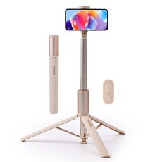 오지렌 블루투스 원터치 팝업 올인원 알루미늄 셀카봉 삼각대 175cm, 1개, 크림, GK16 1개, 크림, GK16