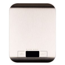 퓨어미즈키 10kg 미니 스테인레스 전자 체중계, 1개, 화이트10kg