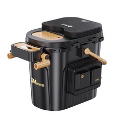 漁人百寶閣瑪威貝釣魚桶多功能可坐釣箱魚桶新款釣桶垂釣魚裝備釣魚釣箱套裝店長優選, 黑金釣魚桶 【不帶儲物層】品牌代言【塗瀟,裸桶+傘架