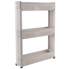 트롤리 틈새 수납장 슬림이동식수납선반 다단구조 틈새공간정리용, 1개, 화이트