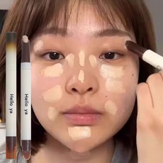 듀얼 컨실러 컨실러 1위 팔레트 잡티커버 컨실러1위 주황색 컨실러 컬러 커렉팅 한방에 다크서클 잡티 브이라인 커버 팔레트 다크서클 물광 컨실러 (브러시 포함), 1#내추럴누드, 1개