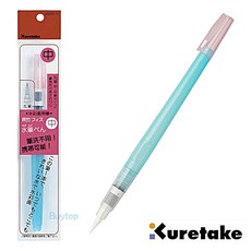 일본 쿠레타케 워터브러쉬 미술붓 수채화 물붓, 1개, 중