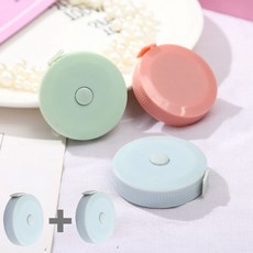 포시디아 휴대용 심플 파스텔 미니 자동 줄자, 2개, 블루