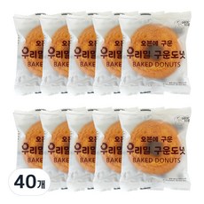 오븐에 구운 우리밀 도넛 이장님과자점, 40g, 40개