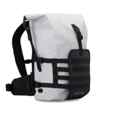 德國 furchtlos 富合樂斯 全防水運動背包 26L 夜間反光 減壓肩背帶 內附電腦包 拓展夾層, 北極白, 1個