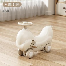 摩卡色 搖搖車 木馬 1-7歲 多功能轉換 360°光滑打磨 12CM靜音輪, 摩卡色 - 升級款滑行車, 1個
